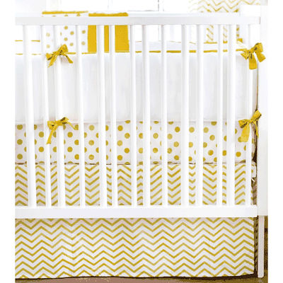 New Arrivals Gold Rush 4 Piece Crib Bedding Set