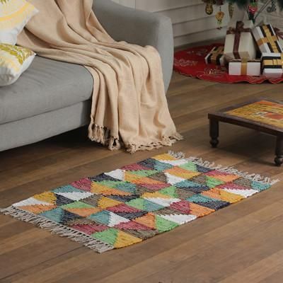 'Eco-Friendly Handcrafted Recycled Cotton Area Rug (2x3)'