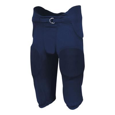 Russell Athletic F25PFW Youth Integrated 7-Piece Pad Football Pant in Navy Blue size XS | Polyester