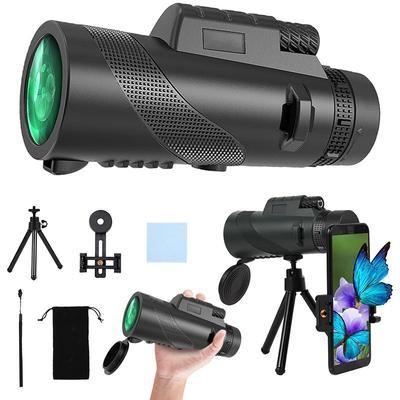 TEMU 1pc High Magnification Monocular Telescope With Smart Phone Adapter And Tripod, Suitable For Bird Watching, Hiking, Camping