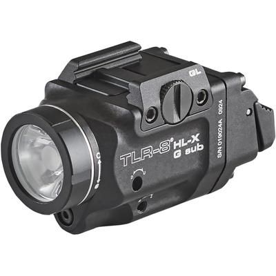 Streamlight TLR-8 HL-X G SUB USB SL-B9 Rechargeable 1000 Lumens LED Weapon Light for Glock 43X/48 Mos/43X/48 Rail w/ High And Low Switches USB-C Cord