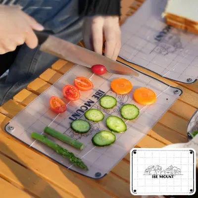 Outdoor PP Folding Dining Board Ultralight Portable Food-Grade Cutting Board Mini Chopping Board Camping Accessories Picnic Tool