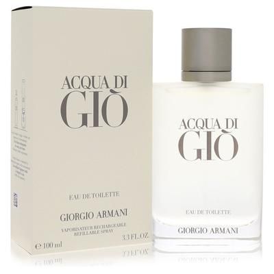 Acqua Di Gio For Men By Giorgio Armani Eau De Toilette Spray Refillable 3.4 Oz