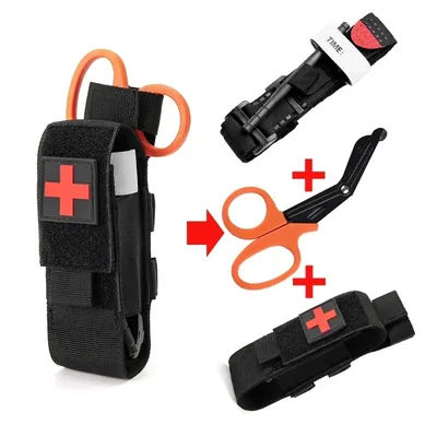 Cat First Aid Kit Tourniquet Molle Survival Set Pouch Nursing Holder Medical Gear Scissors Bag Outdoor Equipment
