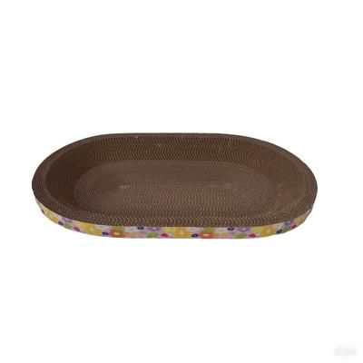 TEMU 1pc Cat Scratching Pad, Cardboard Cat Scratcher, Interactive Grinding Board, Nest-shaped Cat Mat For Claw Care, Cat Toy For All Cats