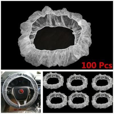 TEMU 50pcs/100pcs Disposable Steering Wheel Covers, Clear Plastic, Anti-fouling & Waterproof - Ideal For Car Maintenance, Repair & Interior Cleaning, Interior Cleaning Aid | Design | Waterproof Cover