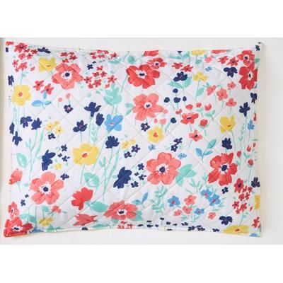 Scallop Sham by BrylaneHome in White Field Floral (Size STAND)