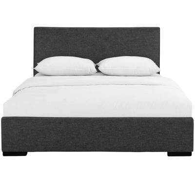 Hindes Upholstered Platform Bed, Beige, King by Camden Isle in Gray (Size KING)
