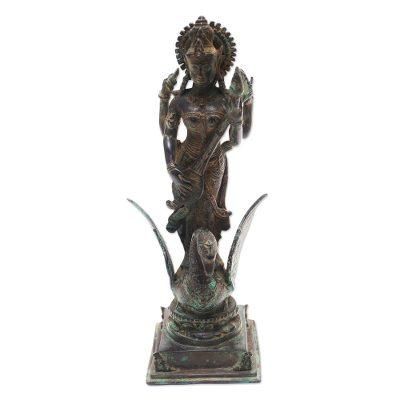 Bronze sculpture, 'Saraswati'