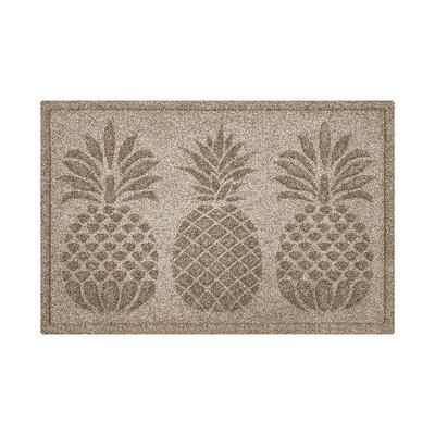 Water & Dirt Shield Pineapple Trio Door Mat - Medium Gray, 36" x 60" - Frontgate