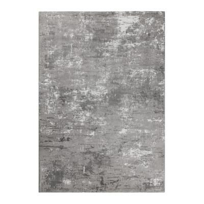 Tappeto velluto rasato stile vintage grigio beige con rilievo 200x290