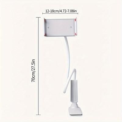 TEMU 2024 New 360° Rotating Tablet Phone Holder Spiral Base Lazy Stand Mobile Phone Tablet Bedside Stand Bed Lazy Stand - White