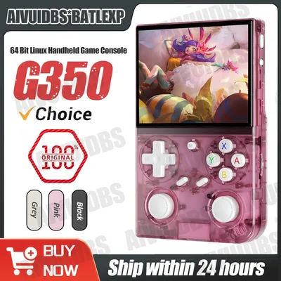 BATLEXP G350 Retro Handheld Game Console Linux 64-bit System 3.5" IPS Screen RK3326 Portable Pocket Video Player 64GB 4000 Games