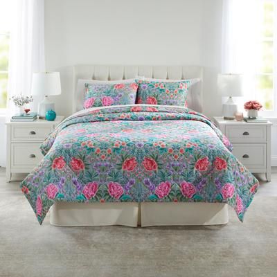Saskia 3-Pc. Quilt Set by BrylaneHome in Gray (Size TWIN)
