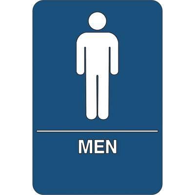"Men Restroom" ADA Compliant Plastic Sign, Each (SN102)