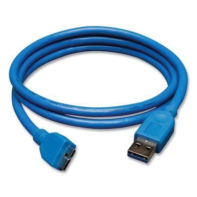 Tripp Lite U326003 USB 3.0 SuperSpeed Device Cable (A to Micro-B M/M), 3 ft., Blue TRPU326003