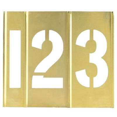 2" Number Only Brass Stencils, Case Of 15 (STBN20)