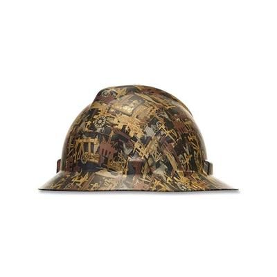 MSA V-Gard Hydro Dip Finish Slotted Cap/Hat Assembly, Fas-Trac III Suspension, Hat, Oilfield Camo (454-10204783)