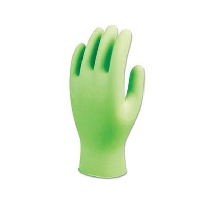 Showa 7705PFT Disposable Nitrile Gloves, Powder Free, 4 mil, Medium, Fluorescent Green (845-7705PFTM)