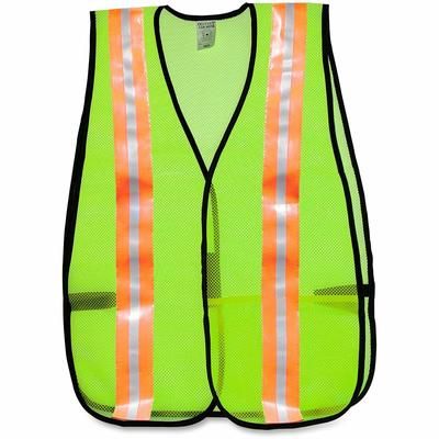 MCR Safety 81008 General Purpose Vest, Mesh, Reflective Tape, Orange/SR