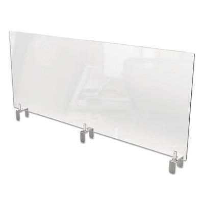 Ghent MFG PEC3048A Clear Partition Extender with Attached Clamp, 48 x 3.88 x 30, Thermoplastic Sheeting GHEPEC3048A