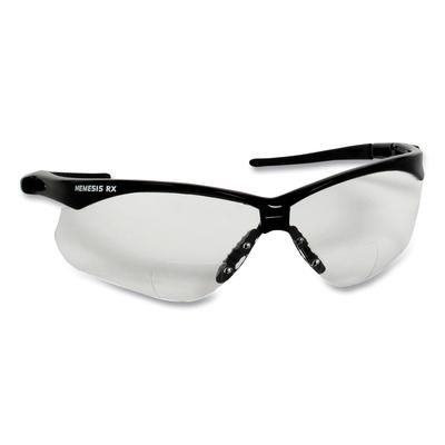 KleenGuard™ 28630 V60 Nemesis Rx Reader Safety Glasses, Black Frame, Clear Lens, +3.0 Diopter Strength, 6/Box - Case of 12