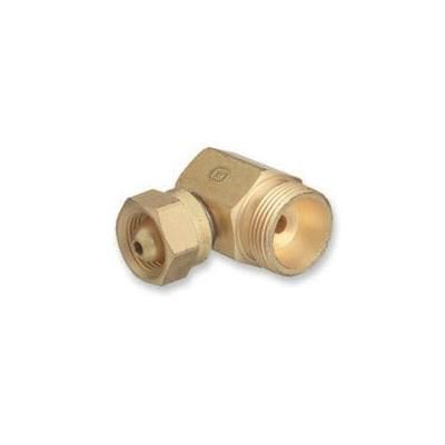 Western Enterprises Brass Cylinder Adaptor, From CGA-200 MC"Acetylene To CGA-520 "B" Tank 90° (312-305)