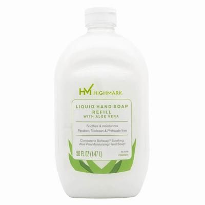 Highmark Aloe Liquid Hand Soap, Floral Scent, 50 Oz Refill Bottle, White