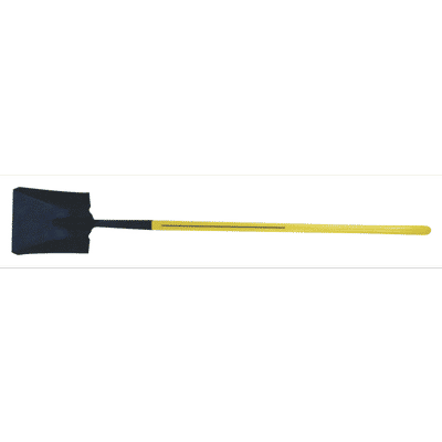 Ergo-Power Square Point Shovel, 11-1/2 In X 9-7/8 In Blade, 48 In Fiberglass Straight Handle