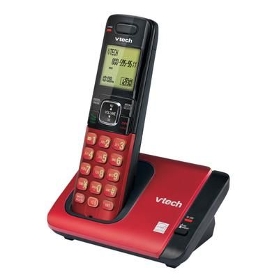 Vtech Dect 6.0 Cordless Single Handset Phone With Caller Id/call Waiting, Red