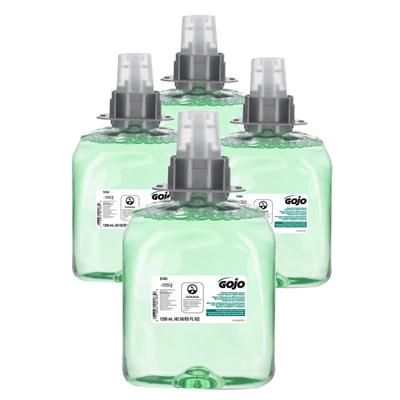 Gojo Green Certified Cucumber Melon Foaming Hand, Hair & Body Wash Refills, 42.27 Oz, Pack Of 4 Refills