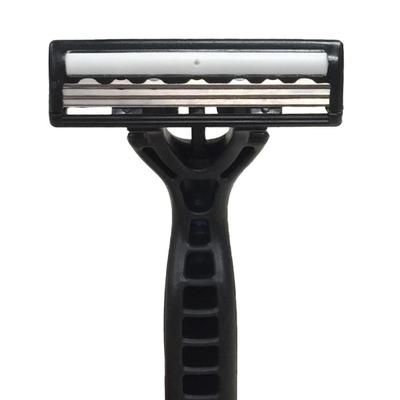 Medline Triple-Blade Facial Razors With Lubrication Strip, Pack Of 500