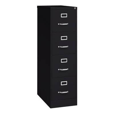 Workpro 26-1/2"d Vertical 4-Drawer File Cabinet, Black