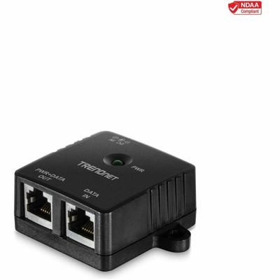 Trendnet Gigabit Power Over Ethernet Injector, Full Duplex Gigabit Speeds, 1 X Gigabit Ethernet Port, 1 X Poe Gigabit Ethernet Port, Network Devices Up To 100M (328 Ft), 15.4W, Black, Tpe-113Gi