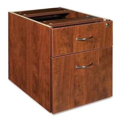 Lorell Essentials 16"w Vertical 2-Drawer Fixed Pedestal Box/file Cabinet For Computer Desk, Cherry