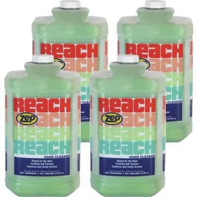 Zep Commercial Reach Liquid Hand Soap Cleaner, Almond Scent, 128 Oz Bottle