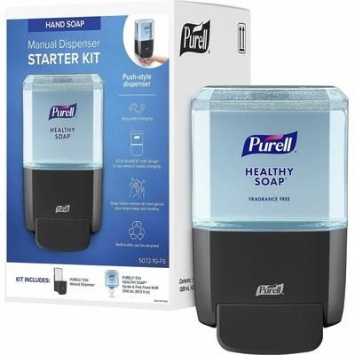 Gojo Es4 Push-Style Soap Dispenser Starter Kit - 1.27 Quart Capacity - Hygienic, Dye-Free, Fragranc - 50721Gfs