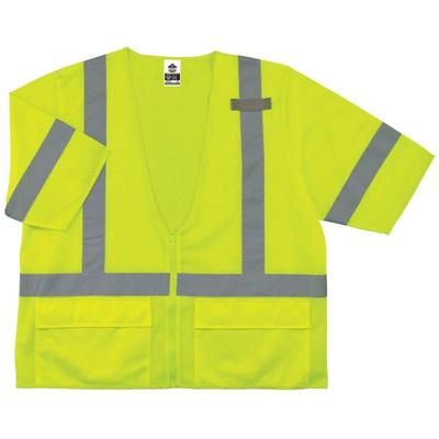 Ergodyne Glowear Safety Vest, Standard, Type-R Class 3, Small/medium, Lime, 8320Z