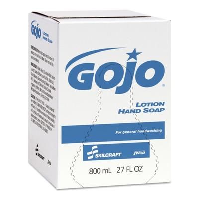 Skilcraft Gojo Antibacterial Liquid Lotion Hand Soap, Floral Scent, 27 Oz, Carton Of 12 Bottles (Abilityone 8520013783090)