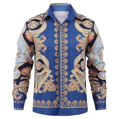 Retrò Vintage Anni '80 Camicia Hippie Retrò Costume Per uomo Mascherata Feste Casual Quotidiano Parata dell'Orgoglio Adulti Camicia