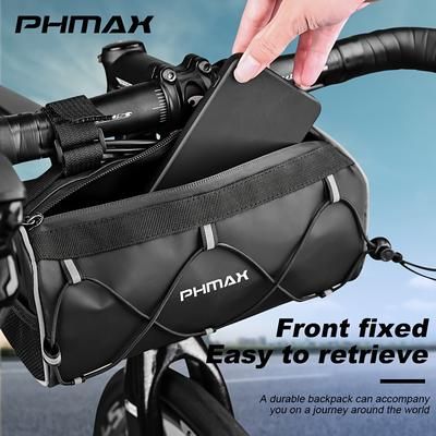 TEMU Large Capacity Bicycle Bag, Road Bike Front Bag, Pvc Material, Bicycle Repair Tool Storage Bag