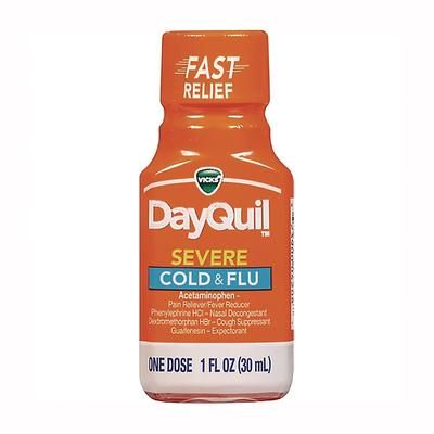 DayQuil Severe Cold and Flu Relief Liquid, 1 oz Bottle (PFY04208)