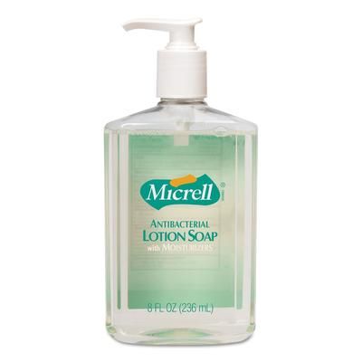 Gojo 9752-12 Antibacterial Lotion Soap, Light Scent, 8oz Pump GOJ975212EA