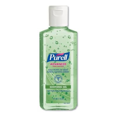 Purell 9631-24 Advanced Instant Hand Sanitizer with Aloe, 4 oz Flip-Cap Bottle, 24/Carton - Case of 24 GOJ9631CT