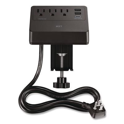 NXT TechnologiesTM 3-Outlet Plus USB Surge Protector, 3 AC Outlets/3 USB Outlets, 5 ft Cord, 900 J, Black (NXTNX61430)