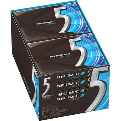 Marjack 21265 Cobalt Gum, Individually wrapped, Peppermint - Box of 10 MJK21265