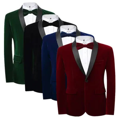 Veste Slim Fit imbibée de velours doré de luxe pour hommes, blazer à un bouton, bleu, rouge, vert, nouvelles zones moi, robe de soirée de Rhde mariage, haute qualité