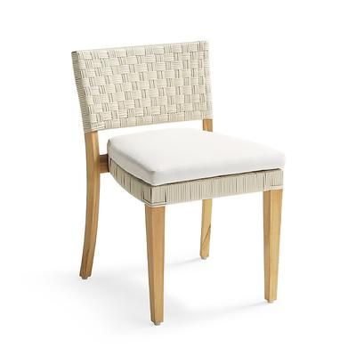 Caselle Bistro Chair Cushion - Standard, Rain Sailcloth Salt - Frontgate