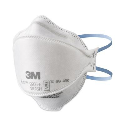 3M Aura Particulate Respirator 9205+, N95, One Size Fits All, 20/Pack (MMM9205PH20DC)