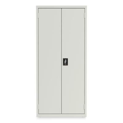 Alera Economy Assembled Storage Cabinets, 4 Shelves, 30" x 15" x 66", Light Gray (ALEHCM6615LG)